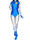 Female Blue White Lycra Skinsuit Spandex Catsuit Zentai Unitard Second-skin Clothing Female Blue White Lycra Skinsuit Spandex Catsuit Zentai Unitard Second-skin Clothing
