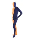 Orange Navy Split Costume Lycra Spandex Second Skin Full Body Zentai Catsuit Skinsuit