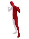 Red White Split Costume Lycra Spandex Second Skin Full Body Zentai Catsuit Skinsuit Red White Split Costume Lycra Spandex Second Skin Full Body Zentai Catsuit Skinsuit