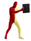 Red and Yellow Split Second Skin Full Body Lycra Spandex Zentai Catsuit Skinsuit Red and Yellow Split Second Skin Full Body Lycra Spandex Zentai Catsuit Skinsuit