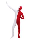 Red White Split Costume Lycra Spandex Second Skin Full Body Zentai Catsuit Skinsuit Red White Split Costume Lycra Spandex Second Skin Full Body Zentai Catsuit Skinsuit
