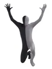 Black Grey Split Second Skin Full Body Lycra Spandex Fabric Zentai Catsuit Skinsuit Black Grey Split Second Skin Full Body Lycra Spandex Fabric Zentai Catsuit Skinsuit