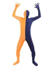 Orange Navy Split Costume Lycra Spandex Second Skin Full Body Zentai Catsuit Skinsuit