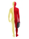 Red and Yellow Split Second Skin Full Body Lycra Spandex Zentai Catsuit Skinsuit Red and Yellow Split Second Skin Full Body Lycra Spandex Zentai Catsuit Skinsuit