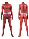 Totally Spies Anime Red Girl Agent Group Mandy Cosplay Second Skin Full Body Zentai Catsuit Skinsuit