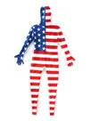American Flag Print Zentai Suit Second Skin Full Body Lycra Spandex Catsuit Skinsuit Customize for Men