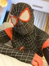 2018 Parallel Universe Little Black Spider Cosplay Miles Spider-man Zentai Catsuit Skinsuit Second-skin Clothing