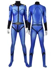 Women Anime Space Battleship Yamato Blue Mori Snow One-piece Cosplay Zentai Catsuit Skinsuit Second-skin Clothing