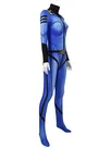 Women Anime Space Battleship Yamato Blue Mori Snow One-piece Cosplay Zentai Catsuit Skinsuit Second-skin Clothing