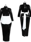 Second Skin Dress Cross-dresser French Uniform Maid Long Sleeves Bodycon Dress Second Skin Dress Cross-dresser French Uniform Maid Long Sleeves Bodycon Dress