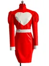 Second Skin High Collar Gothic Dresses Puff Long Sleeve Glossy Wetlook PVC Bodycon Maid Queen Fancy Dress