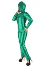 Long Sleeve Catsuit Zentai Second-skin Clothing High Waist Elastic Wet Look Skinsuit Wetlook Unitard PVC Zip Front Hooded Bodysuit Long Sleeve Catsuit Zentai Second-skin Clothing High Waist Elastic Wet Look Skinsuit Wetlook Unitard PVC Zip Front Hooded Bodysuit
