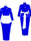 Second Skin Dress Cross-dresser French Uniform Maid Long Sleeves Bodycon Dress Second Skin Dress Cross-dresser French Uniform Maid Long Sleeves Bodycon Dress