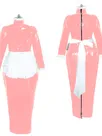 Second Skin Dress Cross-dresser French Uniform Maid Long Sleeves Bodycon Dress Second Skin Dress Cross-dresser French Uniform Maid Long Sleeves Bodycon Dress