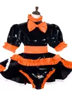 Second Skin Cross-dresser Wetlook PVC Dress Lockable Panties French Maid Dresses Sweet Lolita Dress Second Skin Cross-dresser Wetlook PVC Dress Lockable Panties French Maid Dresses Sweet Lolita Dress