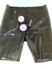 Second Skin Balck Transparent Latex Shorts Men Natural Latex Underwear with Two Condoms Second Skin Balck Transparent Latex Shorts Men Natural Latex Underwear with Two Condoms