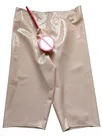 Second Skin Man Natural Latex Shorts High Waist with Penis Sheath and Tube Second Skin Man Natural Latex Shorts High Waist with Penis Sheath and Tube