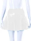 Second Skin Wetlook PVC Mini Skater Flared Pleated Wetlook PVC Transparent High Waist Mini Skirt