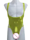 Second Skin Wet Look Shiny Metallic Dew Chest Backless Leotards Jumpsuit Men Hollow-out Outfit Suspenders Bodysuit Second Skin Wet Look Shiny Metallic Dew Chest Backless Leotards Jumpsuit Men Hollow-out Outfit Suspenders Bodysuit