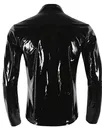 Second Skin Front Zipper Jacket Wet Look Shiny Wetlook PVC Jackets Stand Collar Motorcycle Jacket Biker Coat