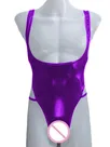 Second Skin Wet Look Shiny Metallic Dew Chest Backless Leotards Jumpsuit Men Hollow-out Outfit Suspenders Bodysuit Second Skin Wet Look Shiny Metallic Dew Chest Backless Leotards Jumpsuit Men Hollow-out Outfit Suspenders Bodysuit