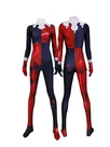 DC Jester Girl Cosplay Costume Harley Quinn Clown Girl Cosplay Zentai Catsuit Skinsuit Second-skin Clothing