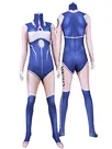 Anime Blue Humanoid Computer Angel Heart Tights Cosplay Zentai Catsuit Skinsuit Second-skin Clothing