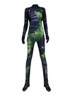 Women DC Poison Ivy Costume Jumpsuit Plant Girl Cosplay Zentai Catsuit Skinsuit Second-skin Clothing