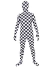 Black White Plaid Cosplay Second Skin Full Body Skinsuit Spandex Catsuit Zentai Unitard Black White Plaid Cosplay Second Skin Full Body Skinsuit Spandex Catsuit Zentai Unitard
