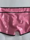 Second Skin Natural Latex Shorts Men Black Trim Underwear