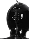 Natural Latex Hood Inflatable Black Transparent Second Skin Mask Natural Latex Hood Inflatable Black Transparent Second Skin Mask