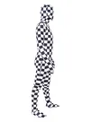 Black White Plaid Cosplay Second Skin Full Body Skinsuit Spandex Catsuit Zentai Unitard Black White Plaid Cosplay Second Skin Full Body Skinsuit Spandex Catsuit Zentai Unitard