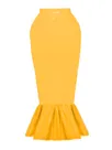 Second Skin Women Ruffles Slim Mermaid Skirts Wild Trumpet Skirt Wetlook PVC Mid-length Wrap Hip Skirts Second Skin Women Ruffles Slim Mermaid Skirts Wild Trumpet Skirt Wetlook PVC Mid-length Wrap Hip Skirts