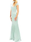 Second Skin Women Wetlook PVC Long Dress Female Slinky High Collar Short Sleeve Dress