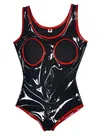 Second Skin Gothic Women Wetlook Leotard PVC Glossy Leather Wetlook Leotard Bodysuit Second Skin Gothic Women Wetlook Leotard PVC Glossy Leather Wetlook Leotard Bodysuit