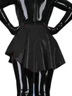 Second Skin Wetlook PVC Pleated Skirt Gothic Asymmetric Swallowtail Skirt