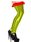 Second Skin Women Wet Look Shiny Metallic Slinky Pantyhose Thigh High Red Ruffled Stockings Second Skin Women Wet Look Shiny Metallic Slinky Pantyhose Thigh High Red Ruffled Stockings