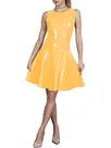 Second Skin Woman Mini Princess Dress Summer Party Wear Bodydon Pleated Wetlook PVC Dress