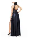 Second Skin Gothic Skirt Women Split High Waist Skirt Streetwear Punk Long Dress
