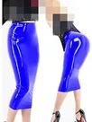 Second Skin Wet Look Wetlook PVC Midi Skirt Ladies High Waist Pencil Skirt Second Skin Wet Look Wetlook PVC Midi Skirt Ladies High Waist Pencil Skirt