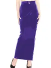 Second Skin Women Bodycon Wetlook PVC Skirt Gothic Club Pencil Split Long Skirt Second Skin Women Bodycon Wetlook PVC Skirt Gothic Club Pencil Split Long Skirt