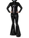 Vintage Glossy Pvcflared Long Catsuitsuit Disco Dance Body Wear Catsuit Zipper Bell Bottoms Bodycon Jumpsuit Romper Zentai Second-skin Costume Vintage Glossy Pvcflared Long Catsuitsuit Disco Dance Body Wear Catsuit Zipper Bell Bottoms Bodycon Jumpsuit Romper Zentai Second-skin Costume