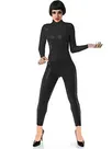 Women Tight Catsuit Open Crotch Catsuit Leather Catwoman Cosplay Costume Zentai Second-skin Costume