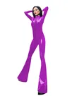 Vintage Glossy Pvcflared Long Catsuitsuit Disco Dance Body Wear Catsuit Zipper Bell Bottoms Bodycon Jumpsuit Romper Zentai Second-skin Costume Vintage Glossy Pvcflared Long Catsuitsuit Disco Dance Body Wear Catsuit Zipper Bell Bottoms Bodycon Jumpsuit Romper Zentai Second-skin Costume