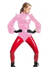 Wet Look Skinsuit Shiny Catsuit Club Women Turtleneck Flared Sleeve Wetlook Unitard PVC Leotard Solid Bodycon Wet Look Catsuits Zentai Second-skin Costume Wet Look Skinsuit Shiny Catsuit Club Women Turtleneck Flared Sleeve Wetlook Unitard PVC Leotard Solid Bodycon Wet Look Catsuits Zentai Second-skin Costume