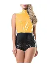 Plus Size Ladies Skinsuit Wetlook Unitard PVC Sleeveless Playsuit Patchwork Catsuitsuit Open Crotch Leotard Zentai Second-skin Costume Plus Size Ladies Skinsuit Wetlook Unitard PVC Sleeveless Playsuit Patchwork Catsuitsuit Open Crotch Leotard Zentai Second-skin Costume