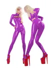 Hollow Out Skinsuit Wetlook Unitard PVC Catsuit Women Wetlooklong Sleeve Catsuitsuit Stretchy Gothic Club Open Crotch Jumpsuit Overall Zentai Second-skin Costume Hollow Out Skinsuit Wetlook Unitard PVC Catsuit Women Wetlooklong Sleeve Catsuitsuit Stretchy Gothic Club Open Crotch Jumpsuit Overall Zentai Second-skin Costume