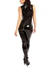 Black Red Women'sshiny Skinsuit Wetlook Unitard PVC Catsuit Sleeveless Zip to Crotch Jumpsuit Zentai Second-skin Costume Black Red Women'sshiny Skinsuit Wetlook Unitard PVC Catsuit Sleeveless Zip to Crotch Jumpsuit Zentai Second-skin Costume