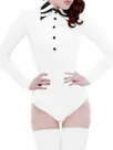 Skinsuit Wetlook Unitard PVC Office Work White Black Catsuitsuit Wet Look Gothiclong Sleeve OL Shirt Jumpsuit Buttons Body Blouse Suit Zentai Second-skin Costume Skinsuit Wetlook Unitard PVC Office Work White Black Catsuitsuit Wet Look Gothiclong Sleeve OL Shirt Jumpsuit Buttons Body Blouse Suit Zentai Second-skin Costume