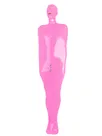 Clear Skinsuit Wetlook Unitard PVC Adults Bondage bag Adults Transparent Skinsuit Wetlook Unitard PVC Bdsm Sleeping Sack Open Head and Attached Front Zipper Fetish Suit Zentai Second-skin Costume